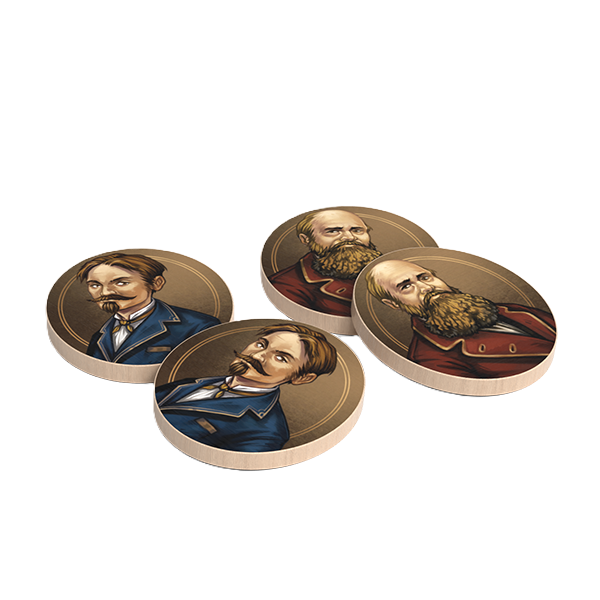 Bone Wars - Wooden Patron Tiles