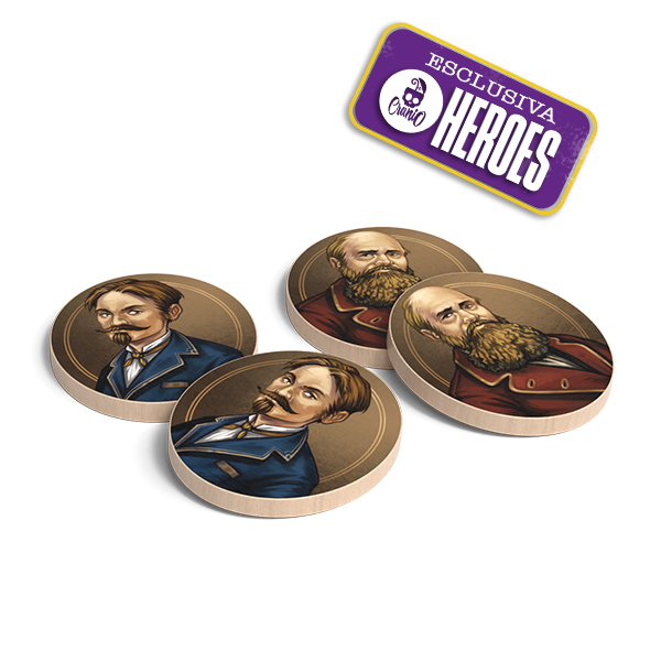 Bone Wars - Wooden Patron Tiles